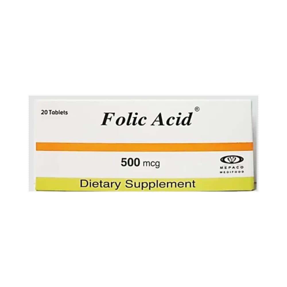 FOLIC ACID 500MG 20TAB MEPACO